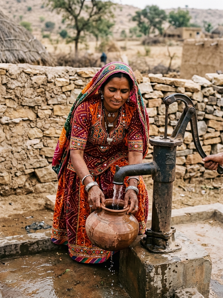 गाँव की रोज़मर्रा की झलक